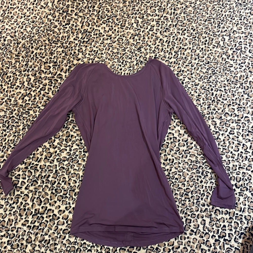 Lulu Purple Long Sleeve Open ruched back